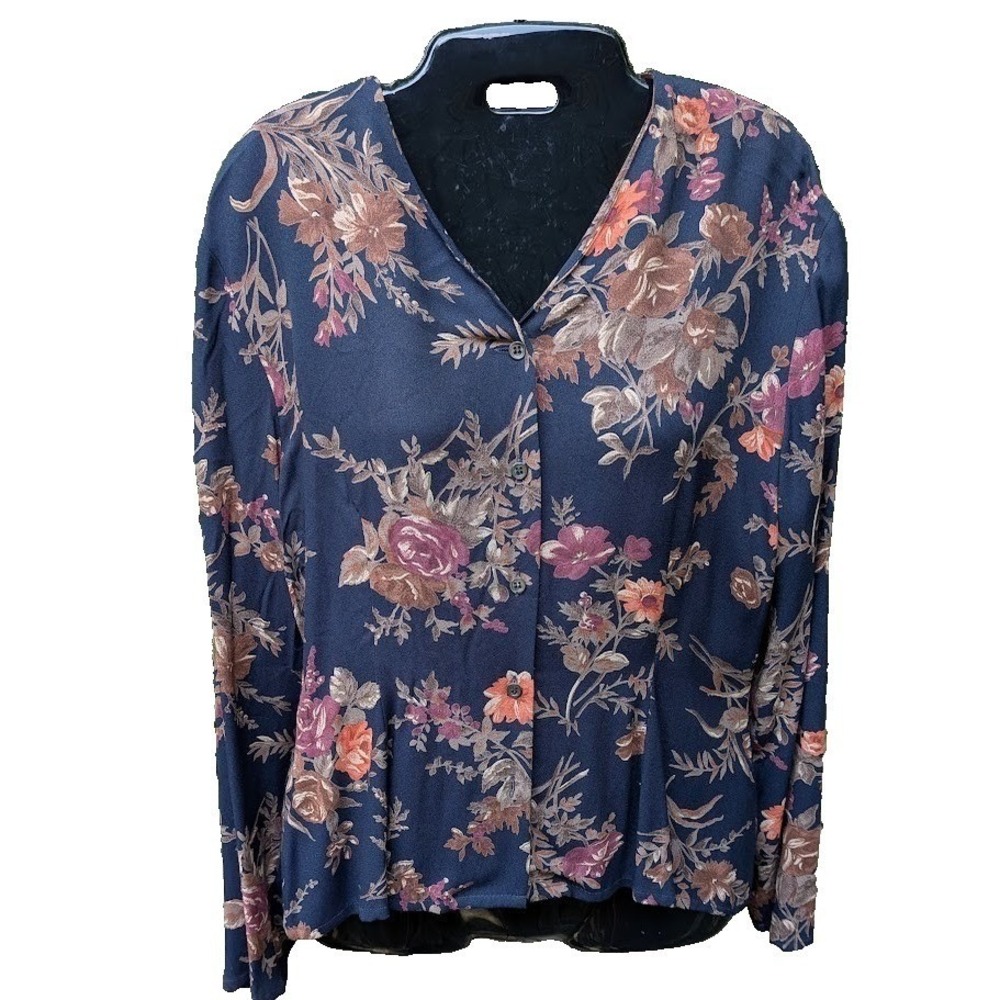 Vintage Laura Ashley Top Floral 8 Classic Preppy Romantic Cottagecore UK Made